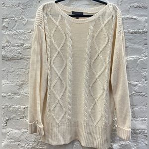 Atmosphere Cream Cableknit Sweater